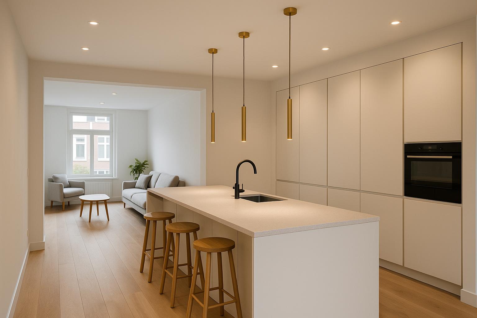 Gouden hanglamp kiezen: warm accent boven eettafel en kookeiland