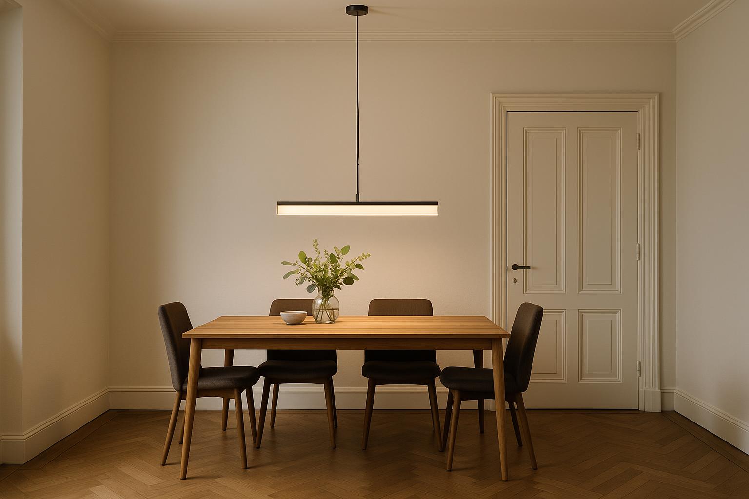 Lange hanglamp boven de eettafel: zo kies je de juiste lengte, hoogte en sfeer